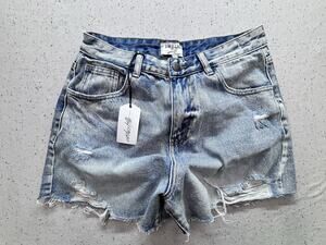 TWELV by onetwelfth Distressed Denim Shorts Size L 29 Vintage Light Blue